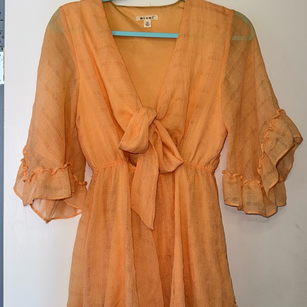 Light orange flowy romper